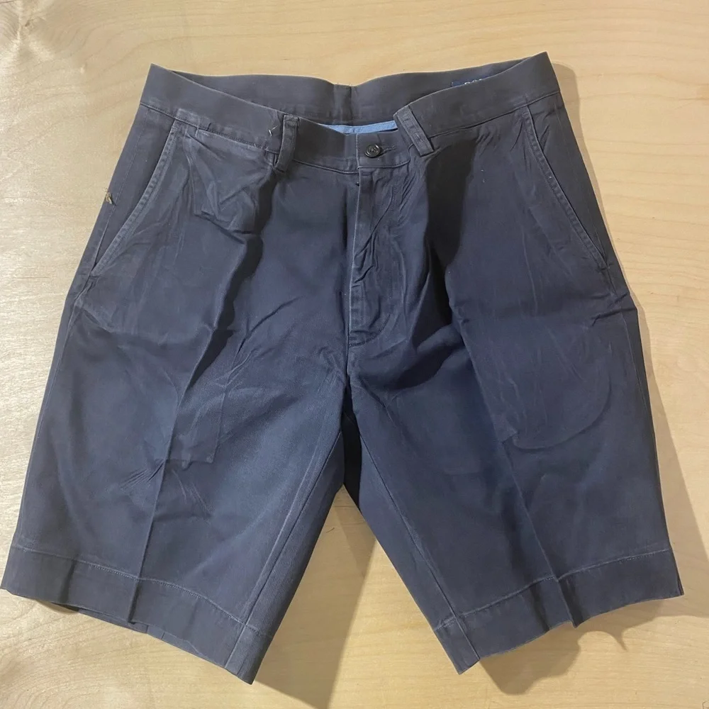 Ralph Lauren Dark Blue Flat Front Shorts 32 (OK)
